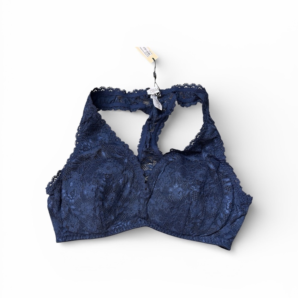 Cosabella Padded Racerback Bra Navy Blue XL